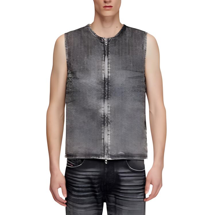 DIESEL Джинсовая безрукавка, Gray — фото 4