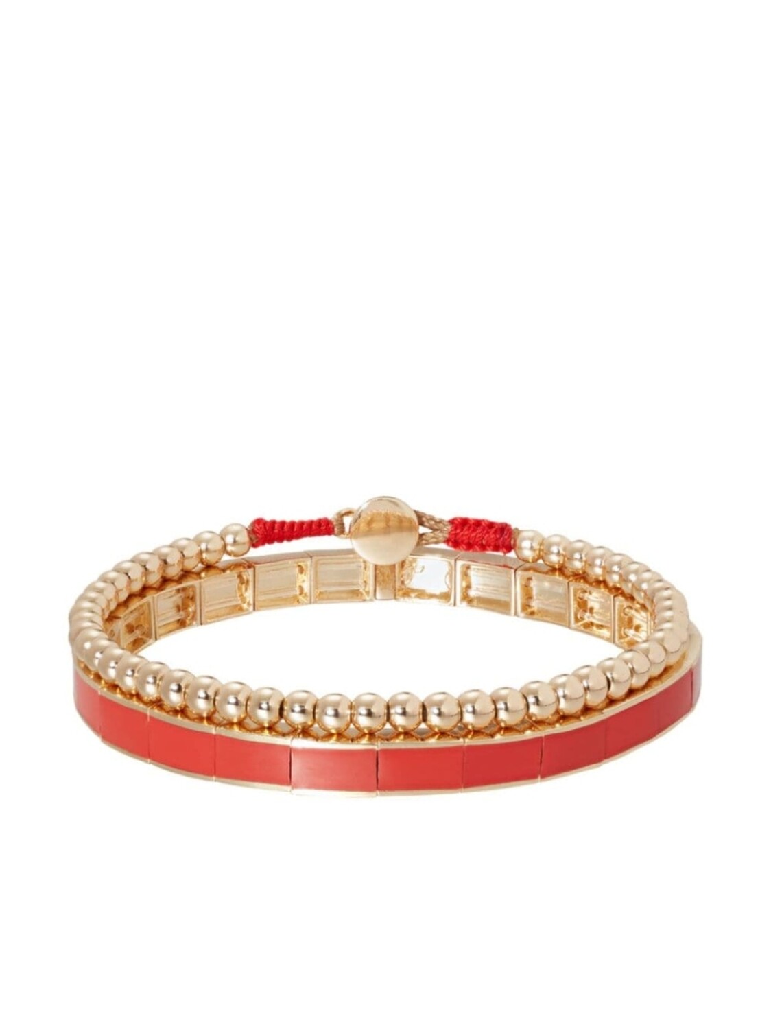 

Позолоченный браслет Running With The Band (комплект из двух) Roxanne Assoulin, оранжевый