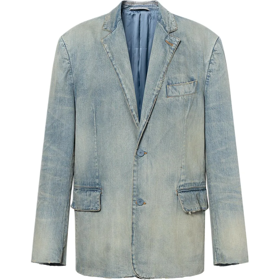 Женский пиджак для делового костюма Regular Fit Balenciaga, Washed Blue