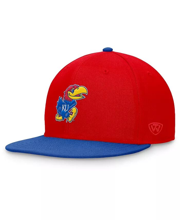 

Мужская красная/королевская раллийная двухцветная кепка Kansas Jayhawks Top of the World