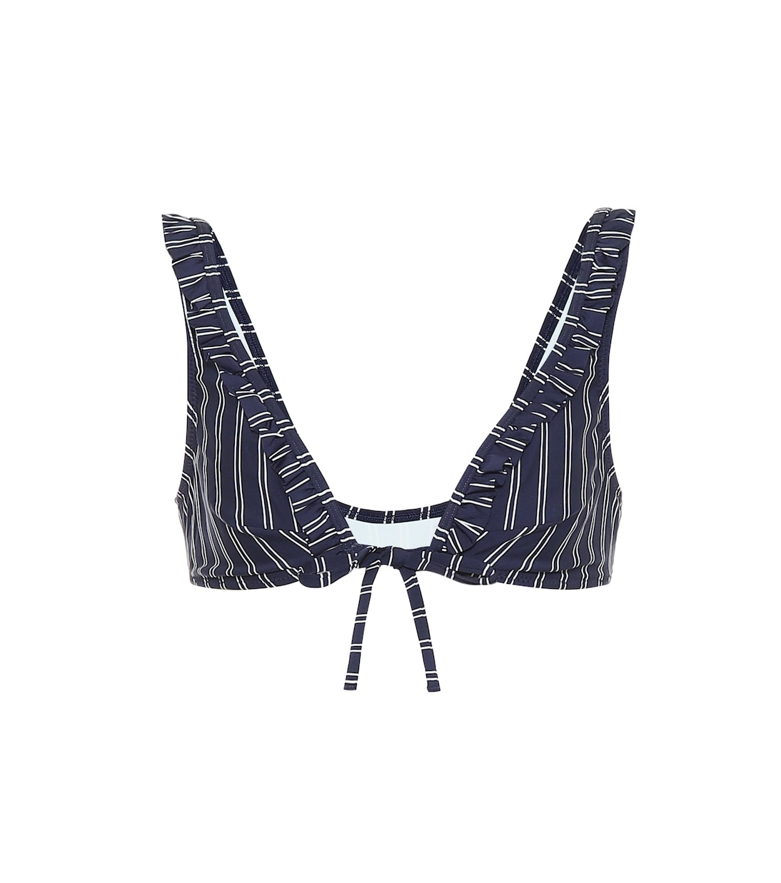

Верх бикини Милли Solid & Striped, Navy And White Pin Stripe