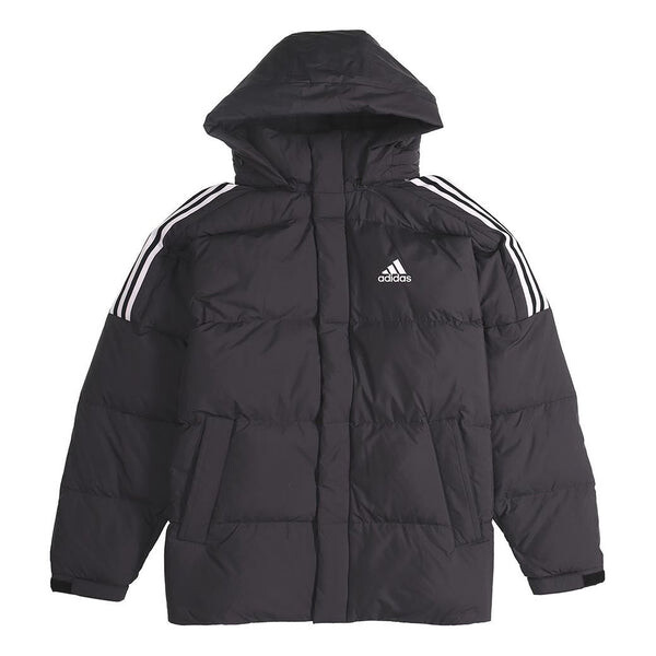 

Пуховик adidas 3st Puff Down J Stay Warm Sports hooded down Jacket Black, черный