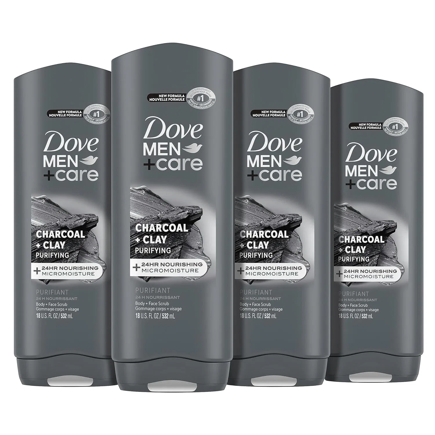 Гель для душа «Elements» с активированным углем и глиной от Dove Men+Care Dove Men + Care