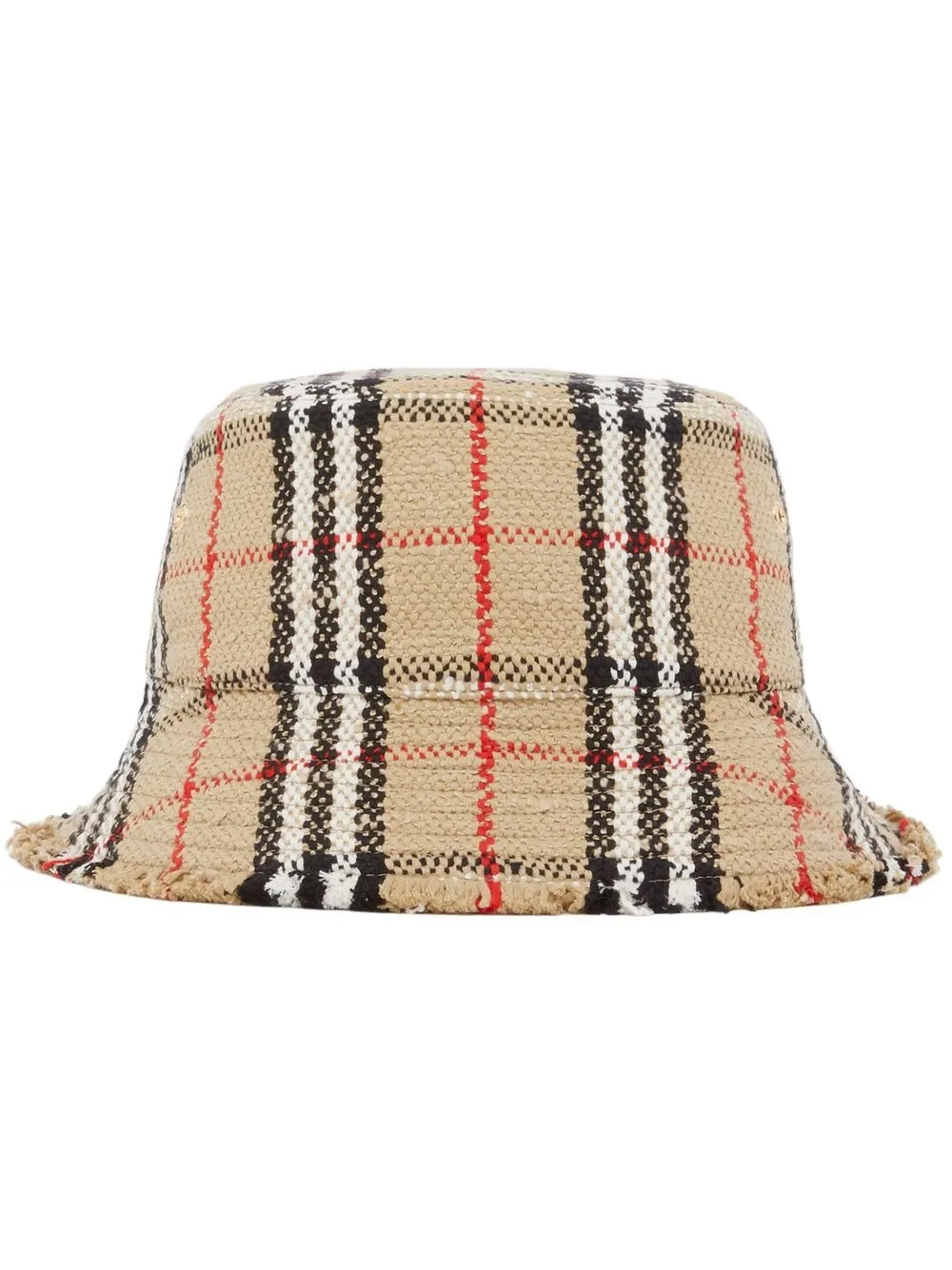 

Панама из ткани букле в клетку Vintage Check BURBERRY, коричневый