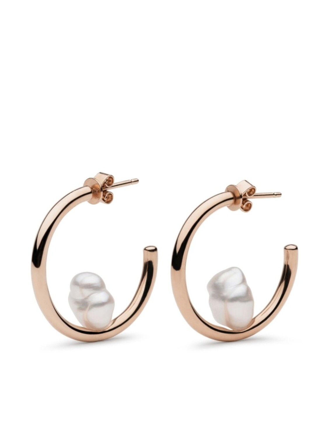 

Серьги-кольца Camille из розового золота с жемчугом AUTORE MODA, розовый
