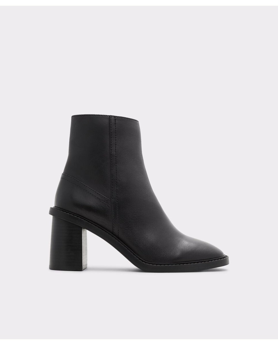 

Женские кожаные ботильоны черного цвета с круглым носком Aldo, черный