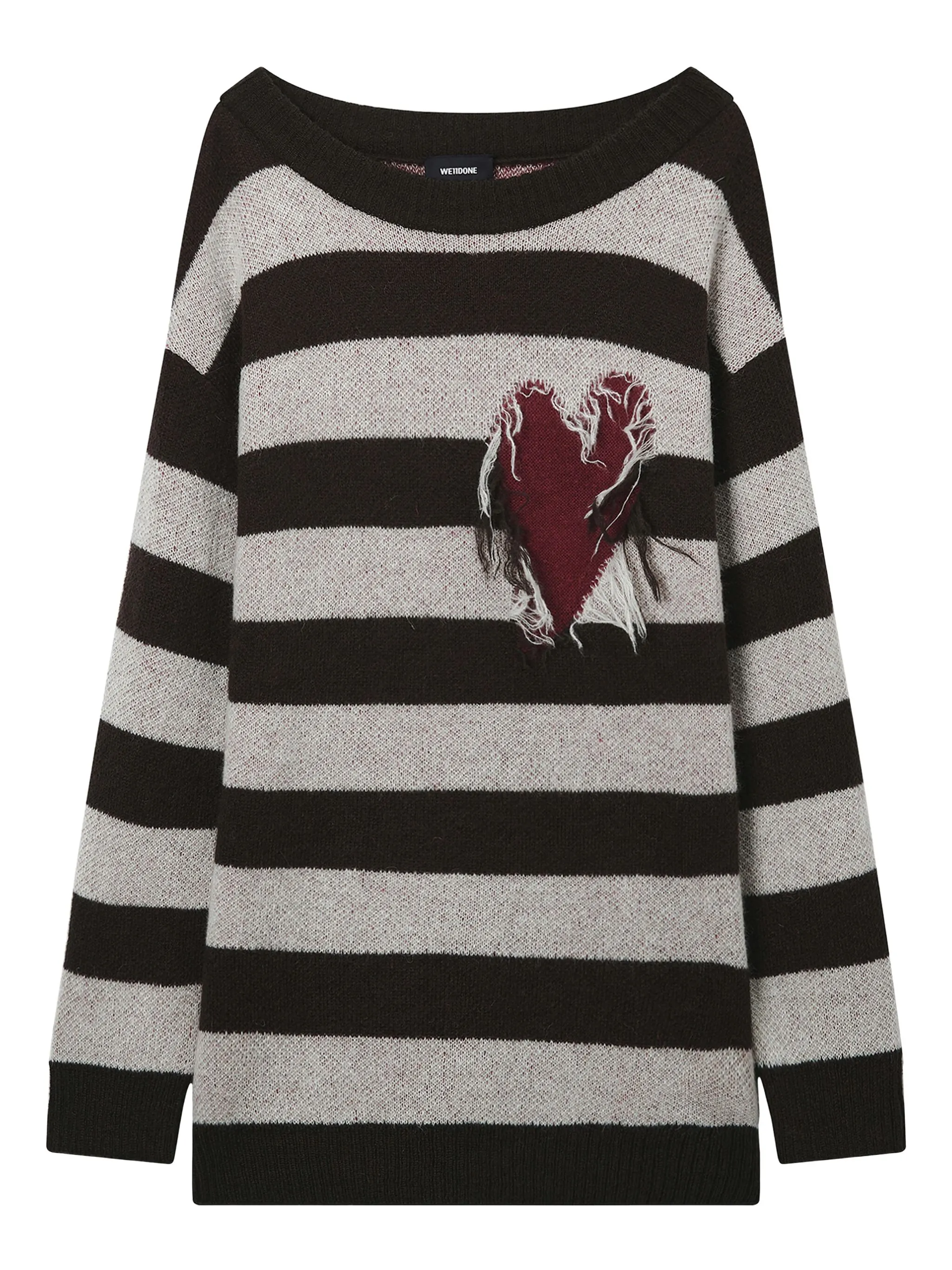 

Джемпер в полоску We11Done, коричневый