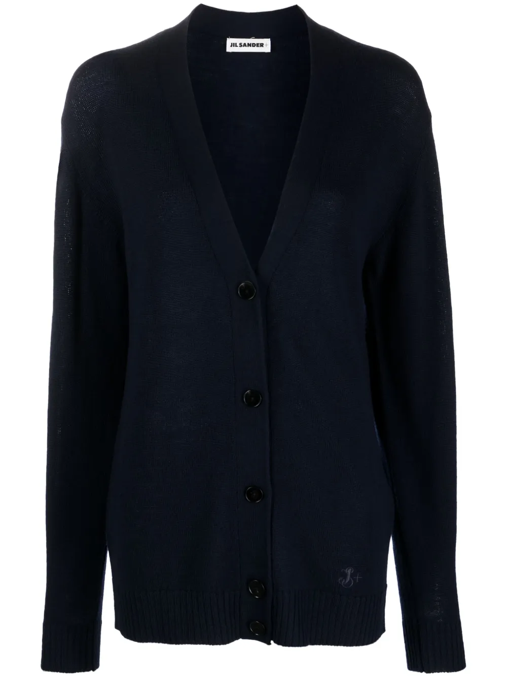 

Кардиган тонкой вязки с V-образным вырезом JIL SANDER, синий