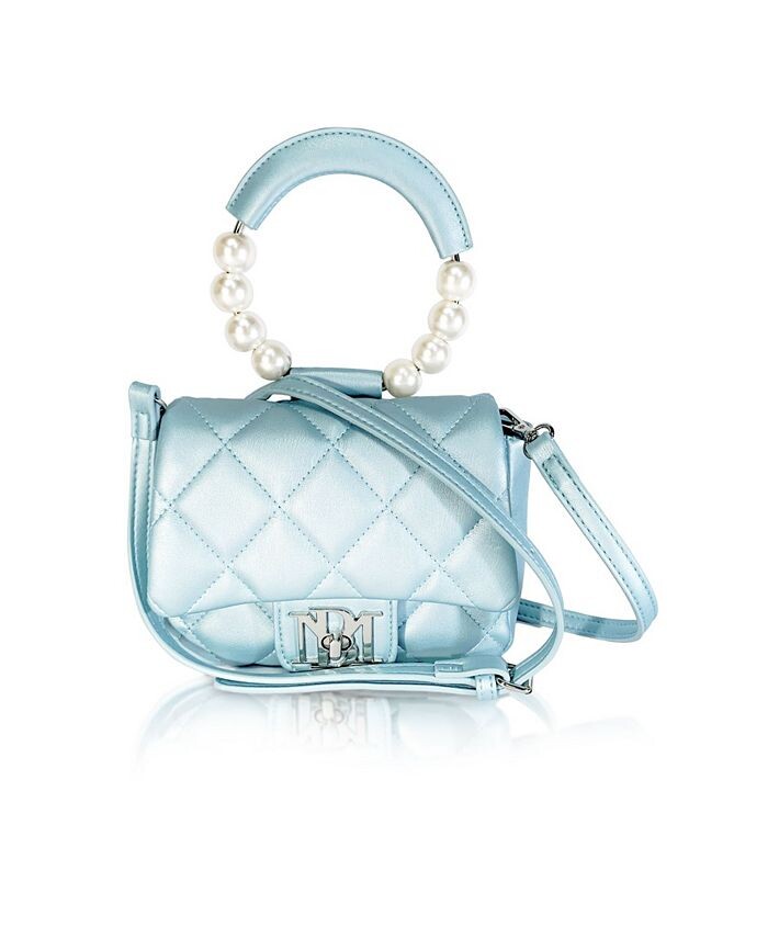 

Женская стеганая мини-сумка с клапаном Badgley Mischka, синий