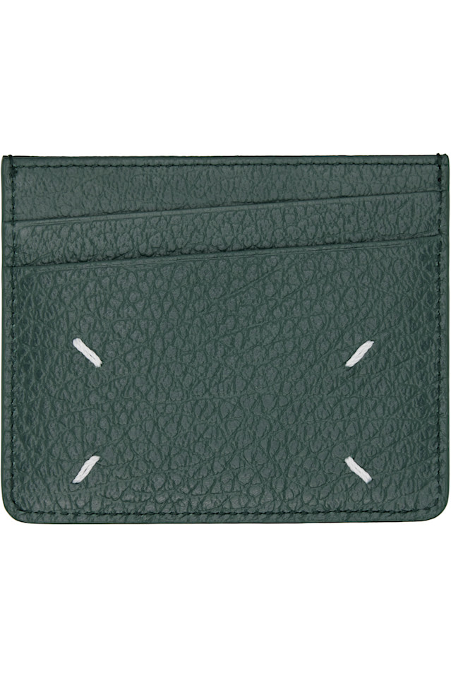 

Maison Margiela Зеленый держатель для карт с четырьмя стежками