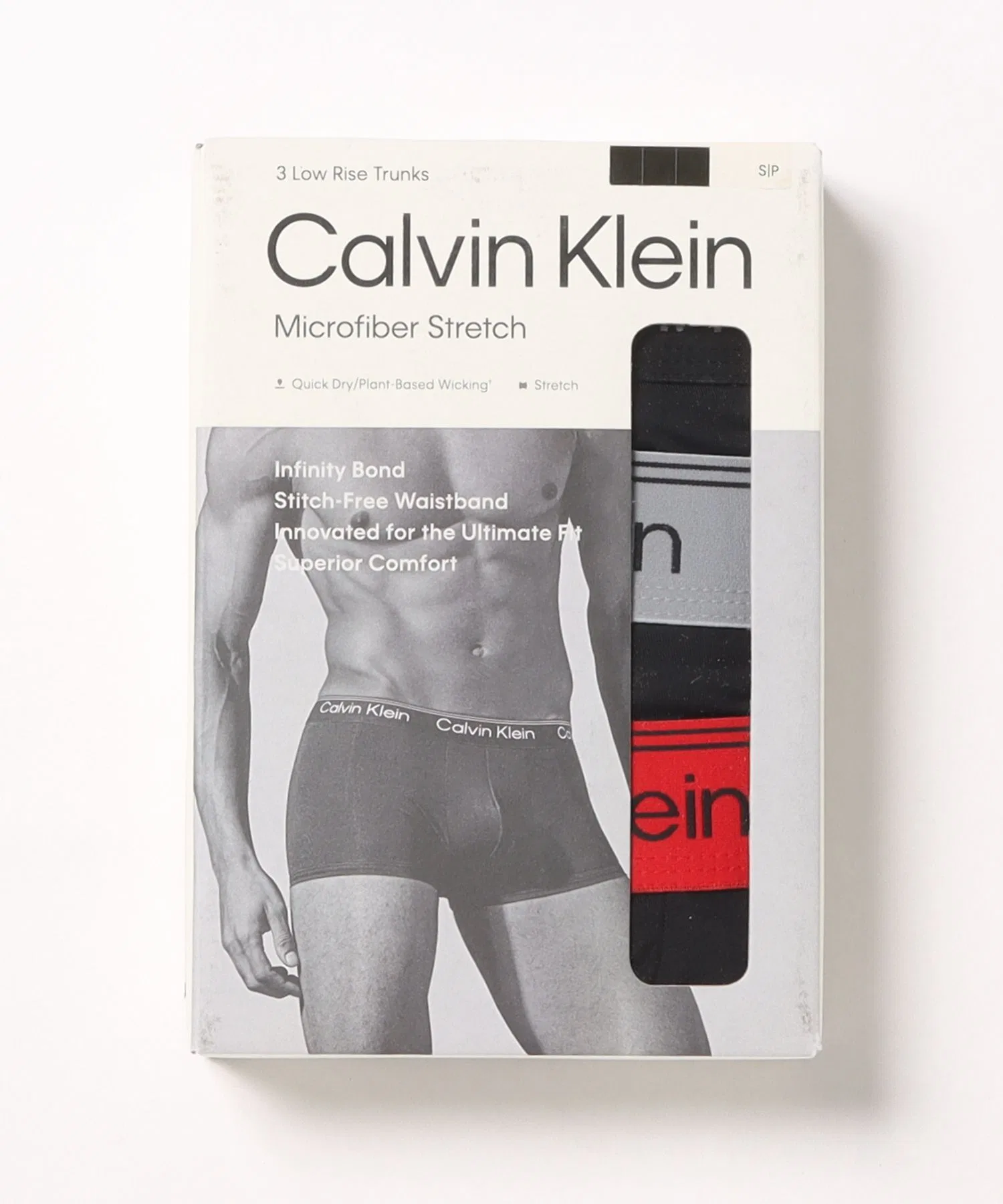【CALVIN KLEIN】Боксерские трусы, комплект из 3 штук, с низкой посадкой, 3 шт.