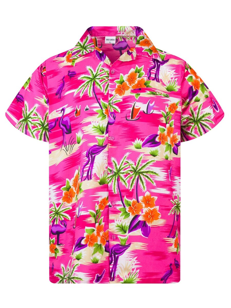 

Рубашка King Kameha Flamingos, розовый