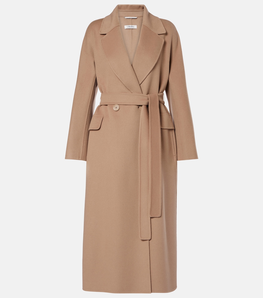 

Пальто-халат из девственной шерсти Enzo S Max Mara, золотой