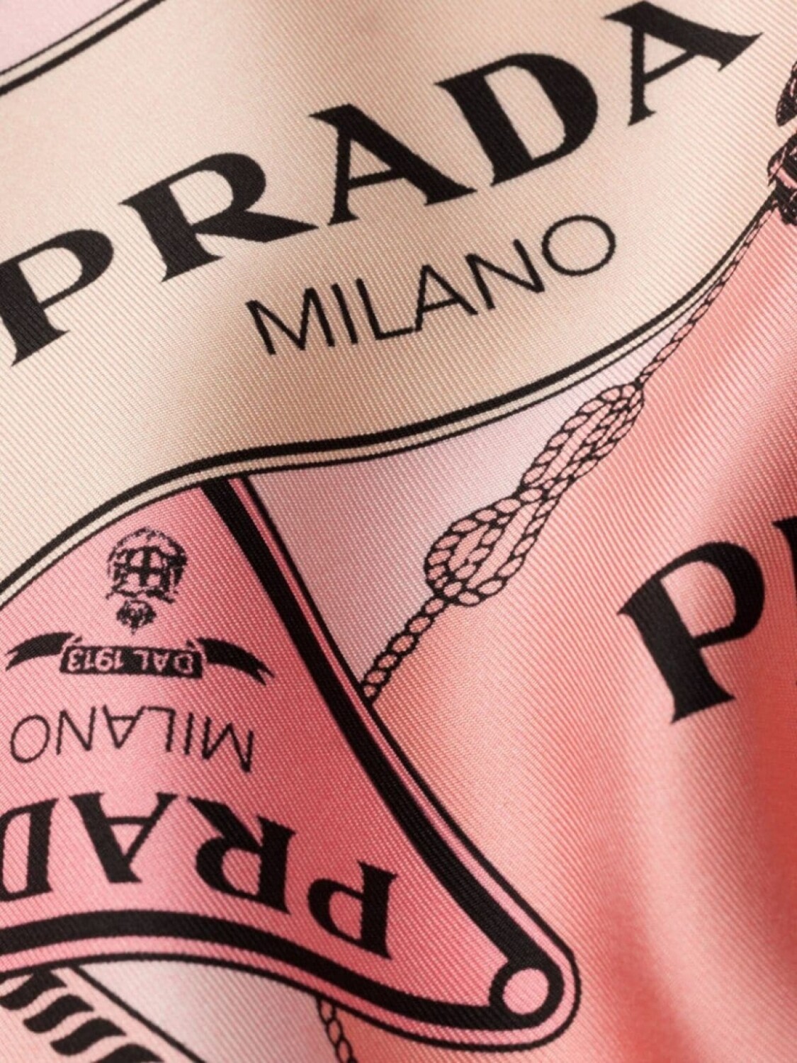 Prada платок с принтом, розовый — фото 3