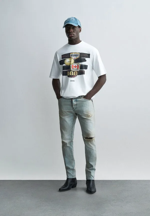 Футболка iconique свободного кроя с принтом Dsquared2, White — фото 2