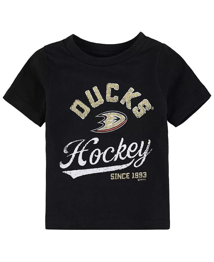 

Черная футболка Anaheim Ducks Take The Lead для мальчиков и девочек для младенцев Outerstuff, черный