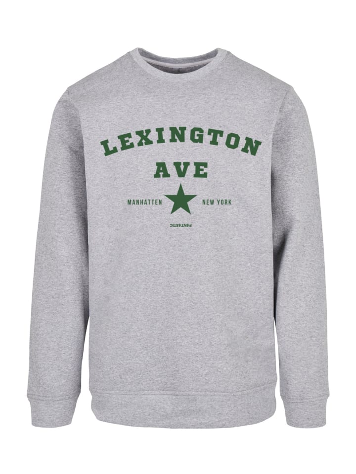 

F4NT4STIC Толстовка Lexington Ave CREW серого меланжевого цвета