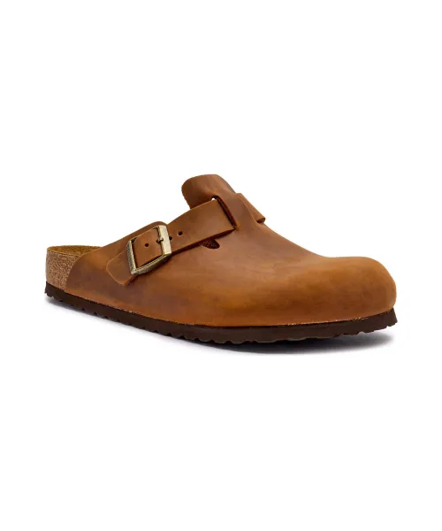 

Бостонские мюли, кожаные сандалии Regular fit Birkenstock, коричневый