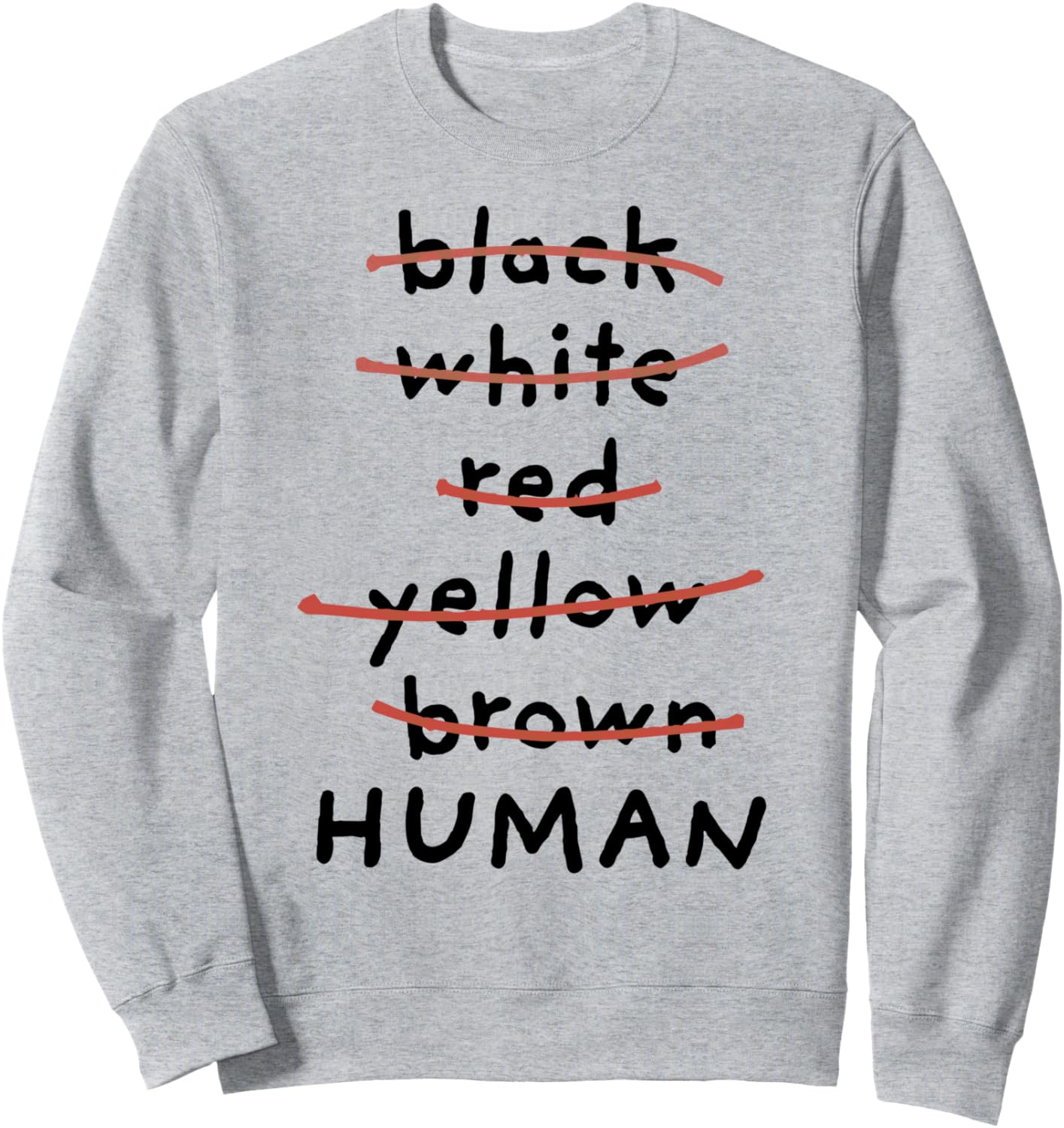 

Черный Белый Красный Желтый Коричневый: Мужская толстовка HUMAN, посвященная равенству цветов кожи Against Racism And Discrimination - Protest Letter Ethnic - Blm - Black Lives Matter