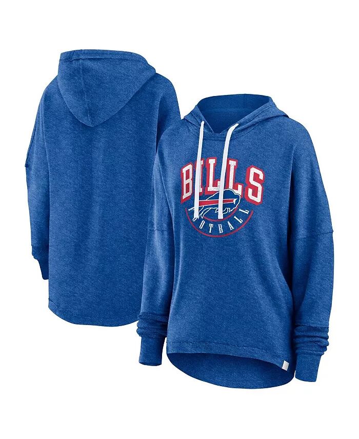 

Женская королевская потертая Buffalo Bills легкая скромная укороченная толстовка с капюшоном и шлемом Arch Fanatics