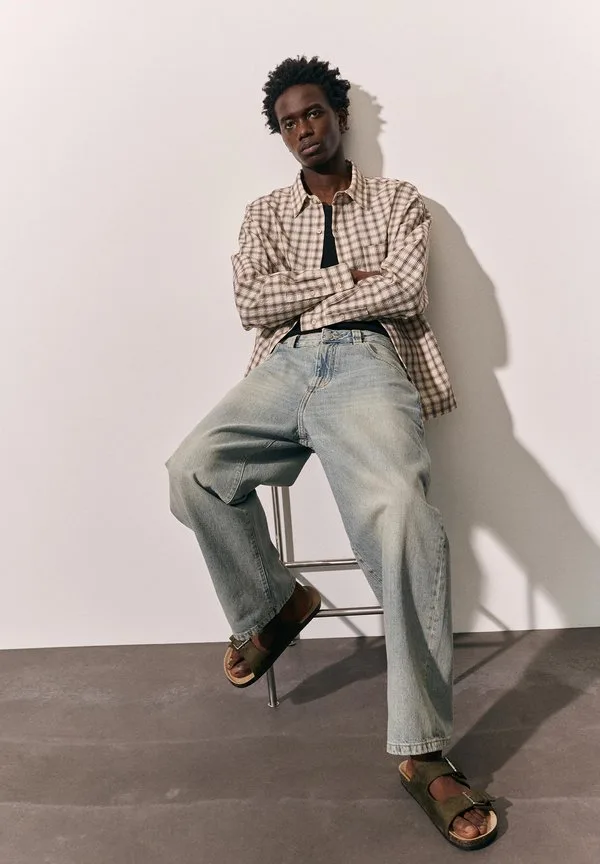 Плоские сандалии-мюли Pull&Bear, Khaki