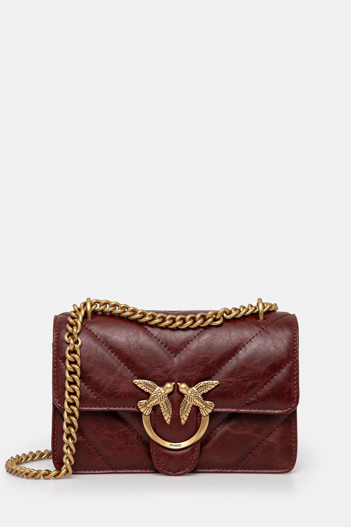 

Сумочка из кожи Pinko, бордовый