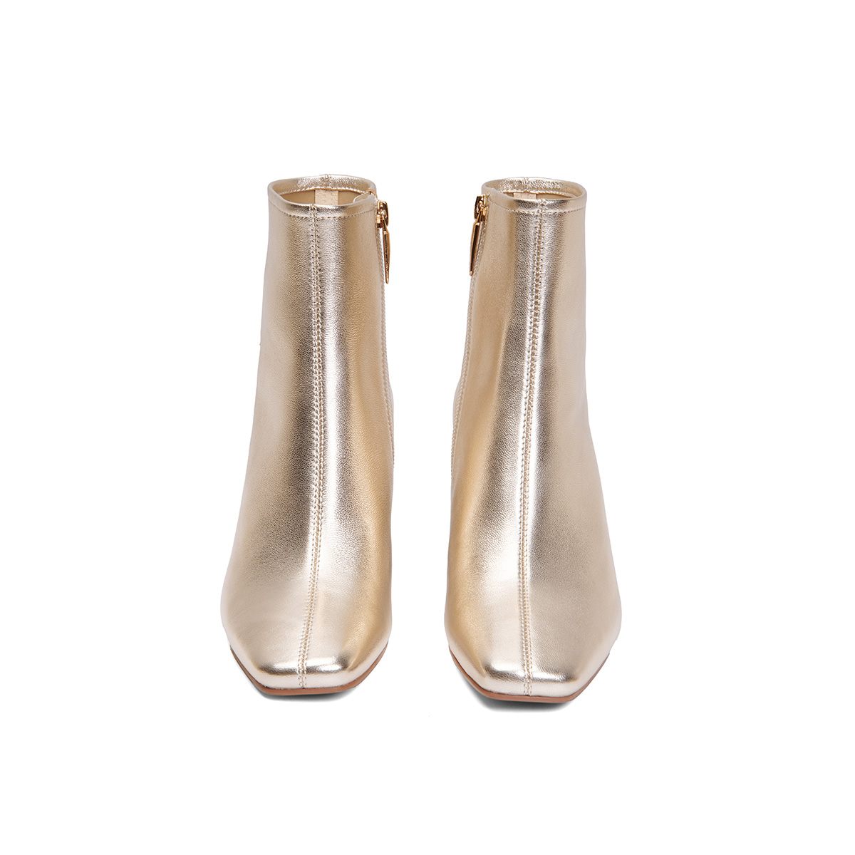 PT'SON Женские ботильоны светло-золотистые с текстильной подкладкой, цвет Light Gold, Fabric Lining — фото 4
