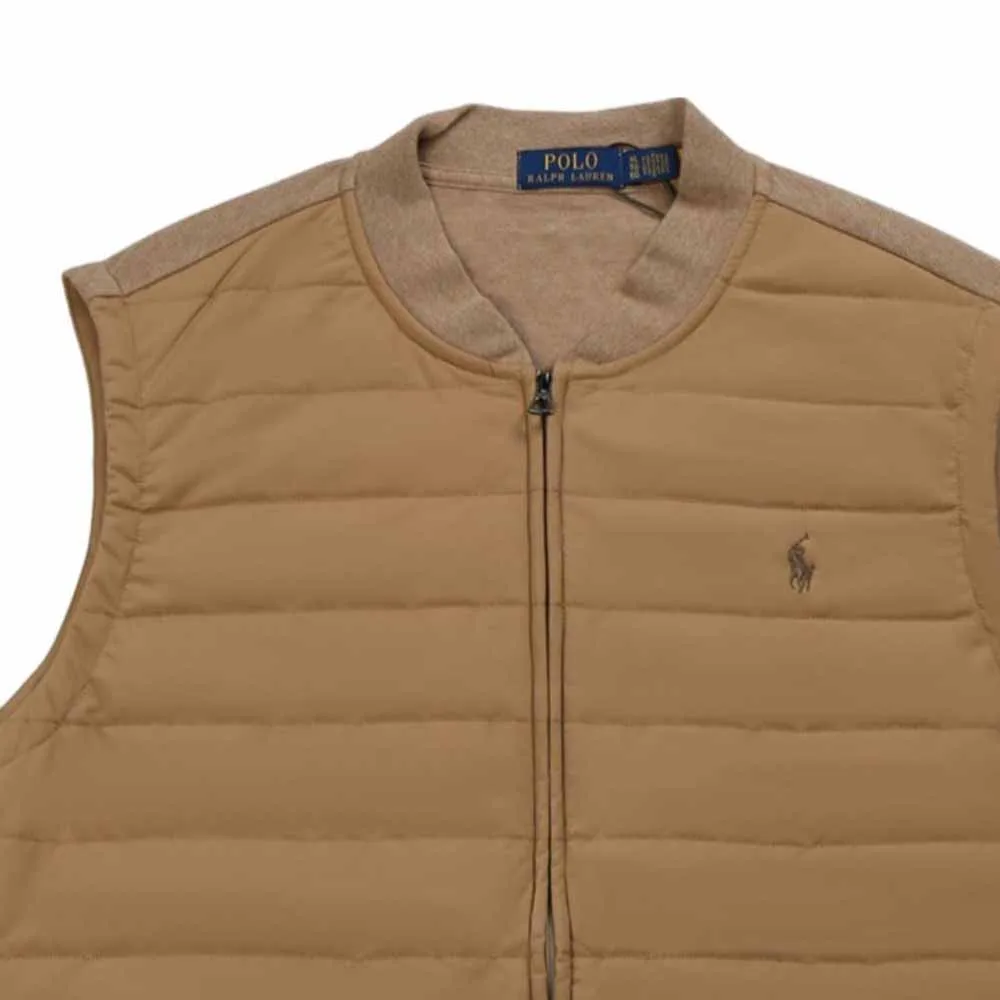 Двухслойный гибридный стеганый жилет Polo Ralph Lauren, Camel — фото 4