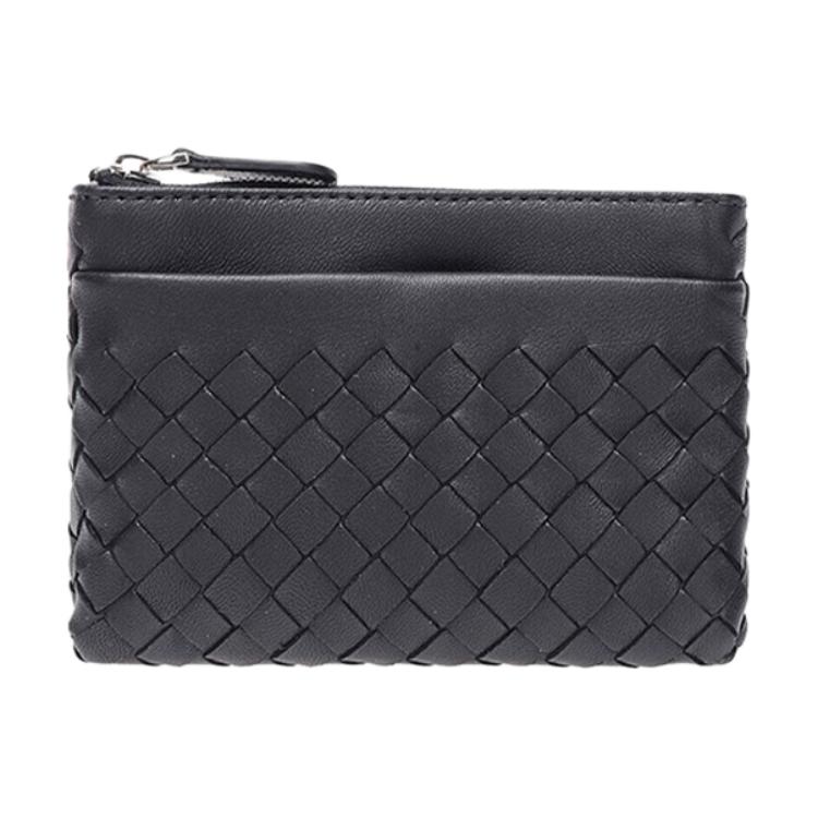 

Кошелёк для монет из овчины мужской чёрный Bottega Veneta