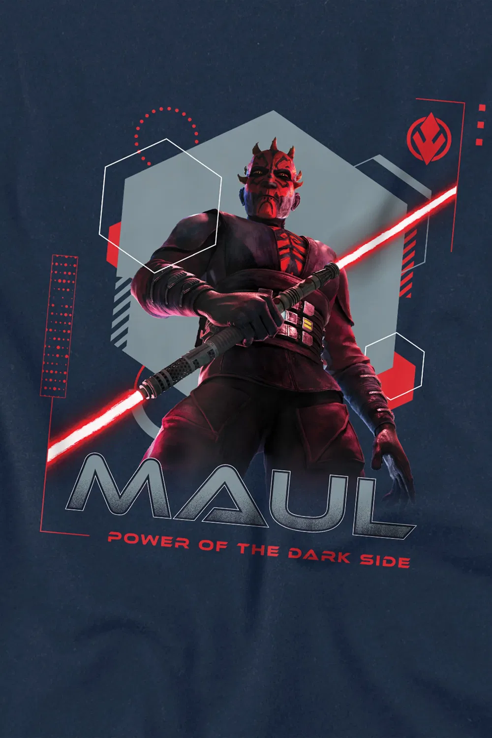 Детская футболка Star Wars с принтом Maul Shadow Lord, темно-синий — фото 2