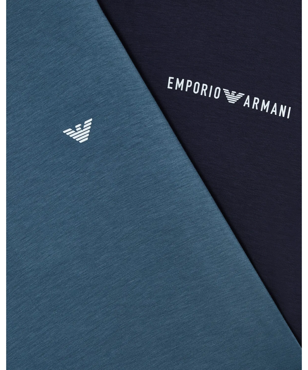 Комплект футболок Emporio Armani ASV из вискозы, 2 шт., синий — фото 4