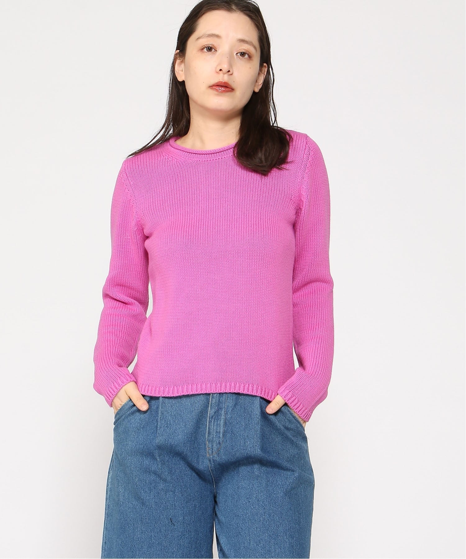 (W) Свитер с высоким воротником из 100% хлопка GAP, NEON_PINK_GLOW — фото 4