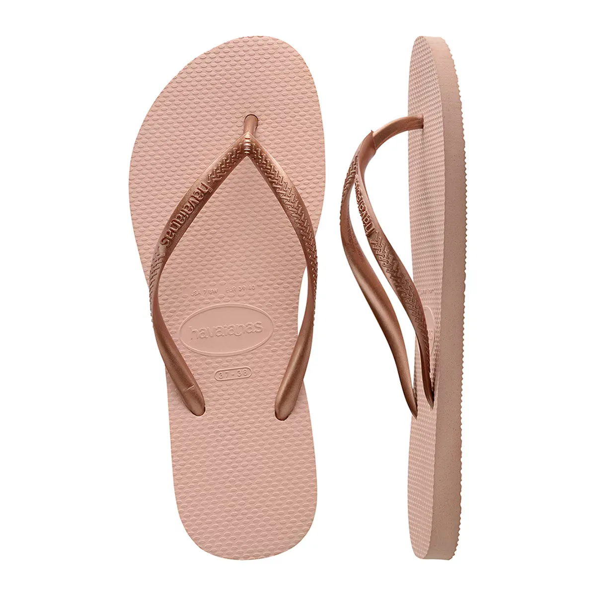 Женские тонкие шлепанцы Havaianas, светло-розовый — фото 3