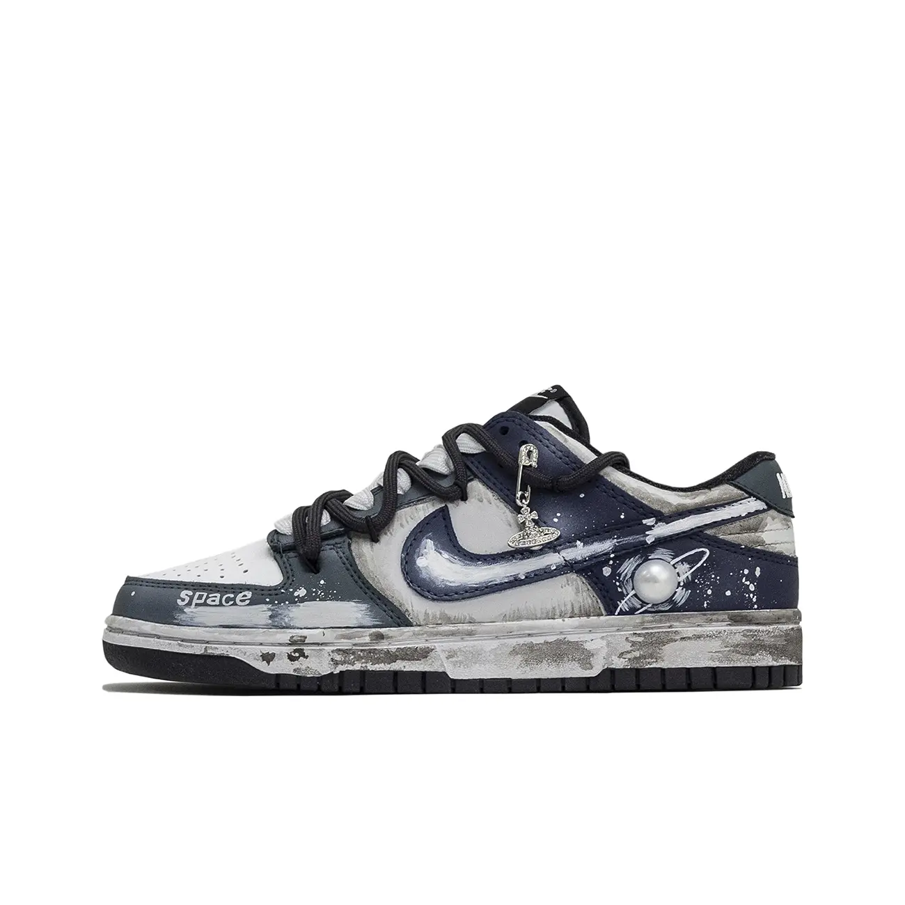 

Nike Кроссовки для скейтбординга Dunk San Chu, Starry Sky Mystic Realm, износостойкие, низкие, мужские, сине-белые