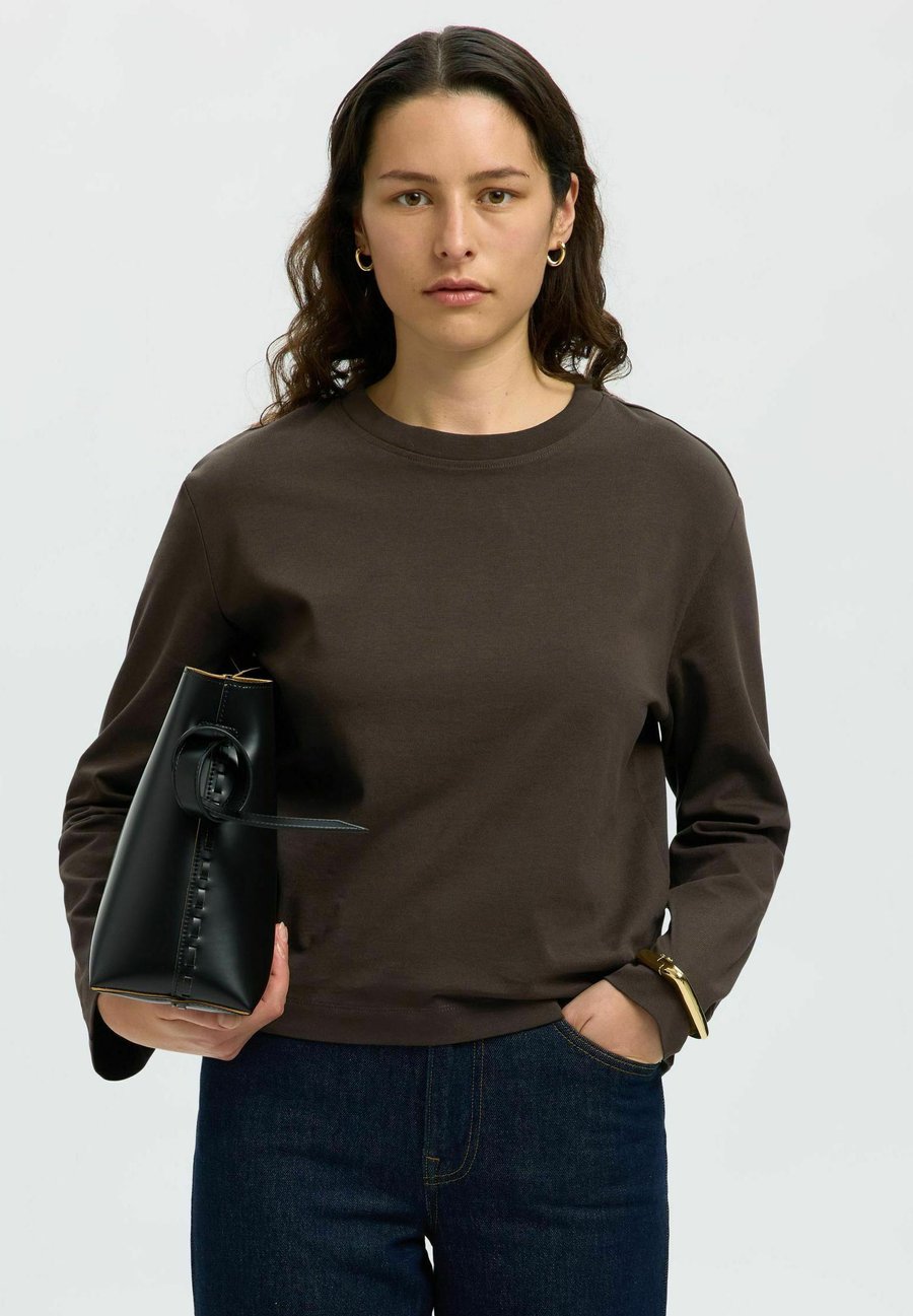 

Топ Selected Femme Long sleeved top, Delicioso/Brown