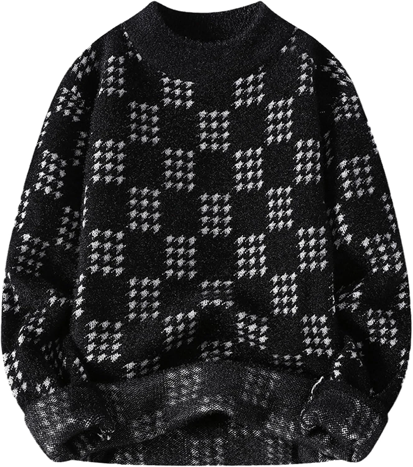 

Осенне-зимний джемпер с воротником-стойкой и жаккардовым узором MQMYJSP