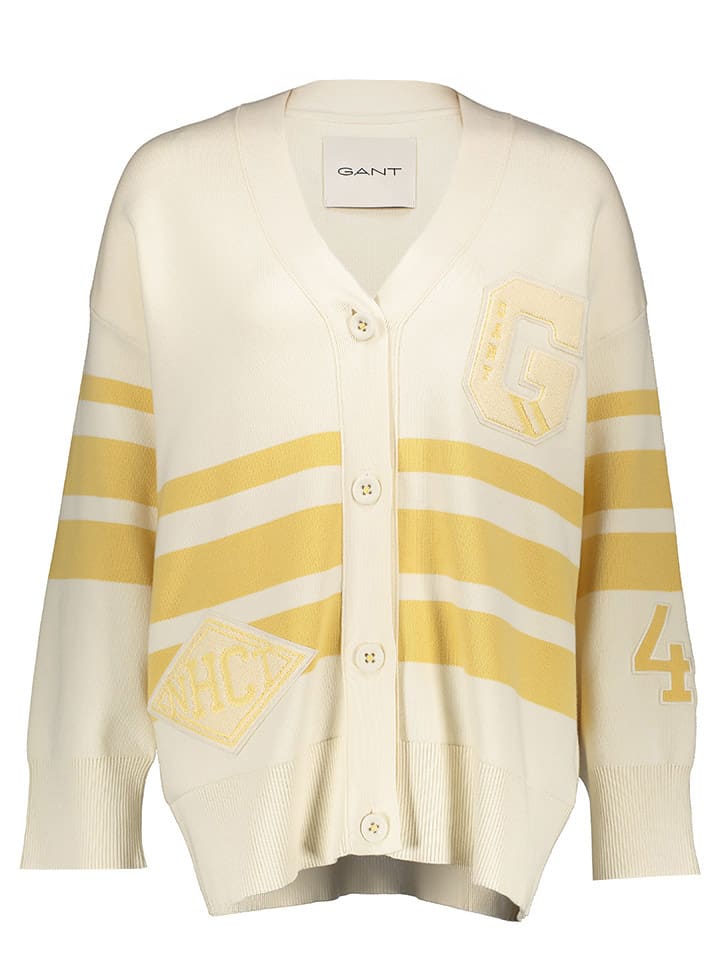 

Кардиган кремового/желтого цвета Gant
