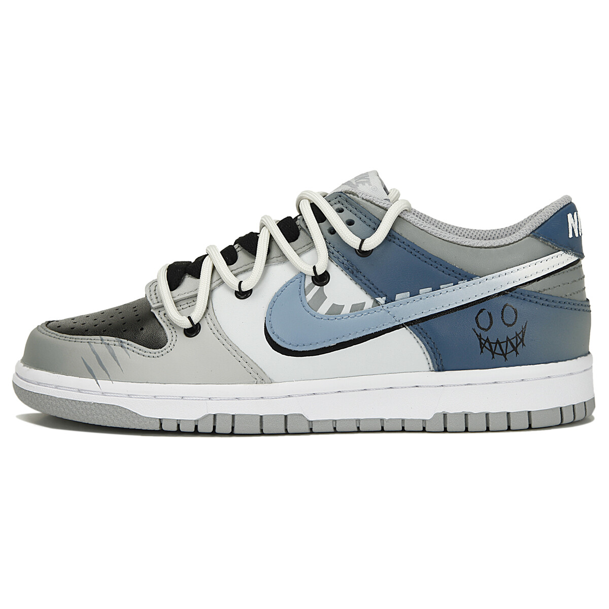 

Кроссовки Nike Dunk Skateboarding Shoes Women's Low-top Gray/Blue, серый/синий