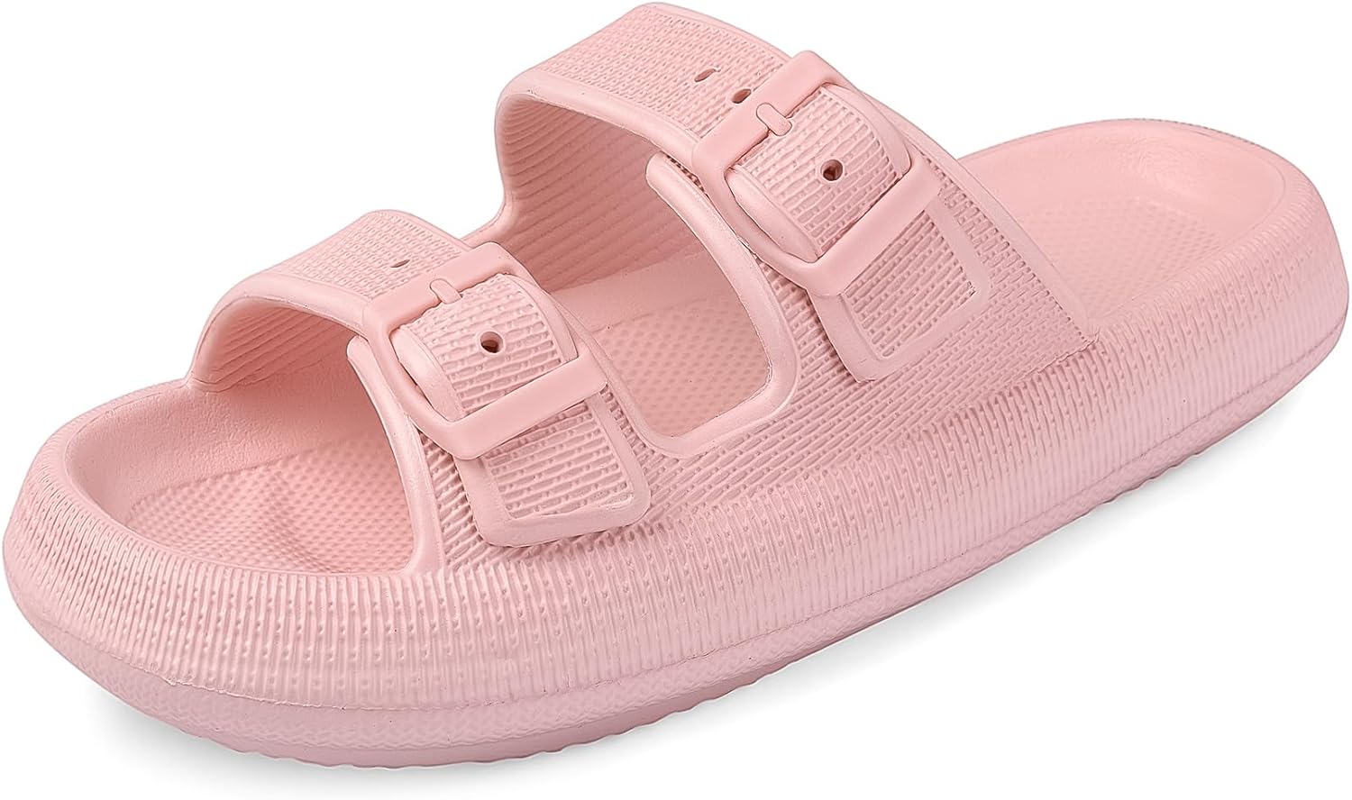 

Сандалии VONMAY Comfort для женщин и мужчин, тапочки с подушкой, двойная пряжка, быстросохнущие, регулируемые шлепанцы с мягкой толстой подошвой из ЭВА, розовый