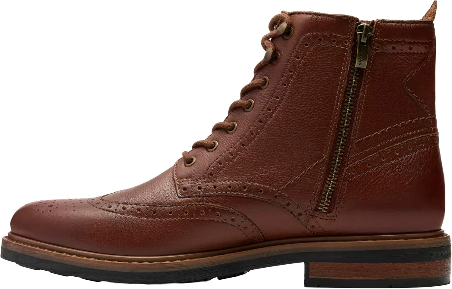 Ботинки Clarks Herren Newford LacebtMode-Stiefel, Brown Leather — фото 2