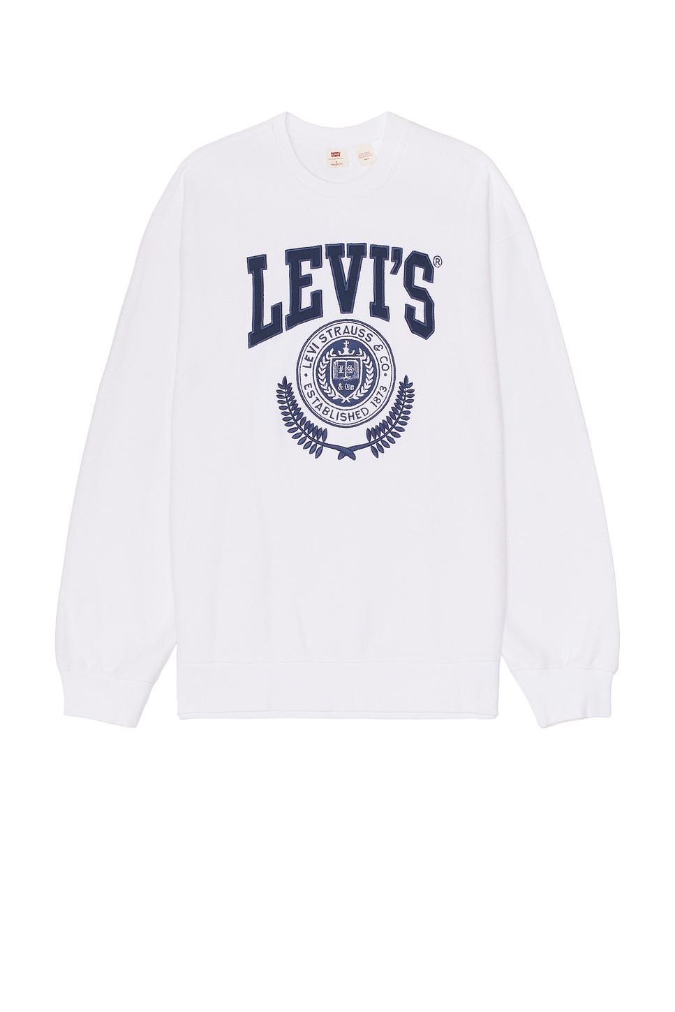 

Свитшот с рисунком и круглым вырезом Levi'S, athletic crest white