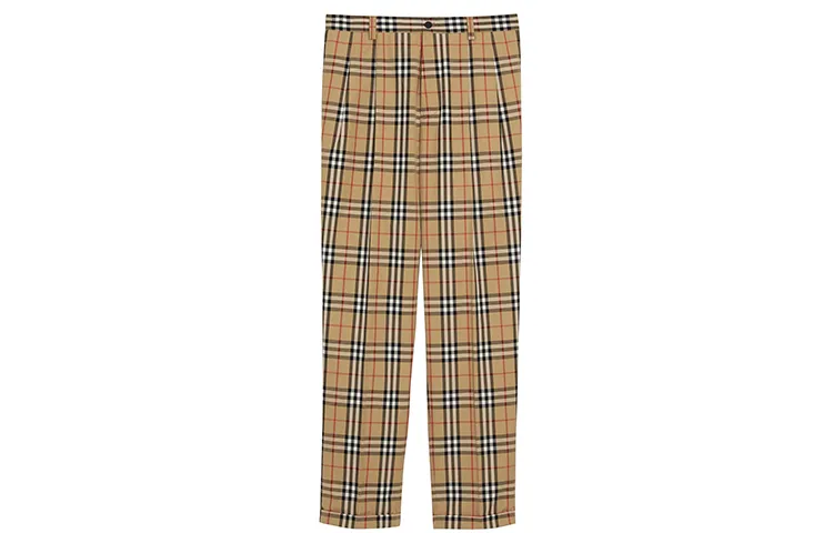 Повседневные брюки Burberry бежевый коричневый, Хип-хоп Стрит, весна-осень