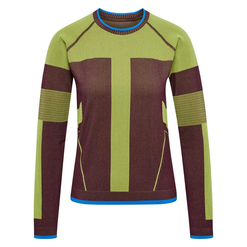 

Футболка Hummel 228268 seamless long sleeve, зеленый/коричневый