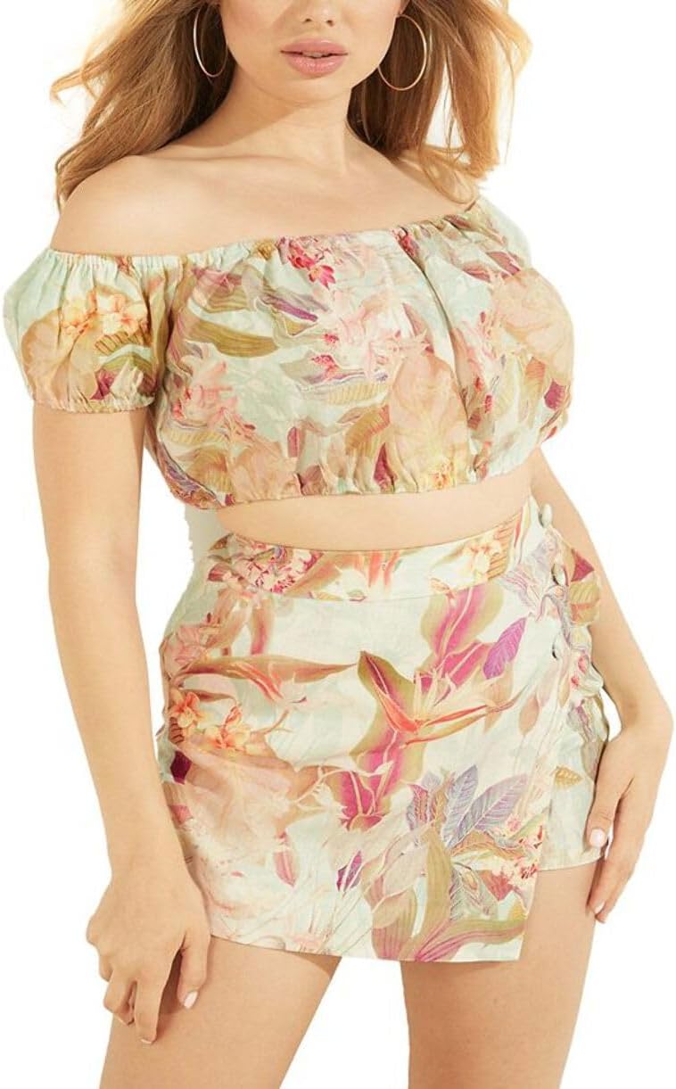 

Женский топ Off The Shoulder Polina GUESS, Miraflores Print