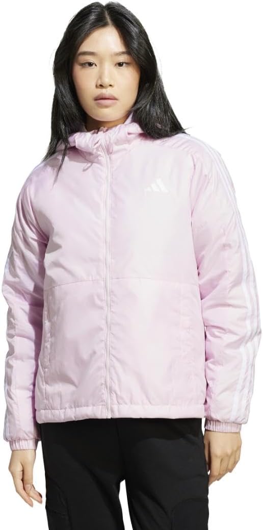

adidas Originals Женская утепленная худи adidas Essentials с тремя полосками, Clear Pink