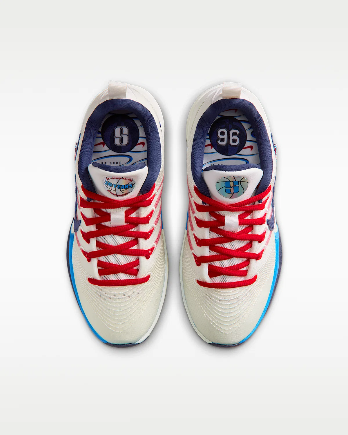 Детские баскетбольные кроссовки Sabrina 3, Sail/Atom Red/Light Photo Blue/Midnight Navy — фото 4