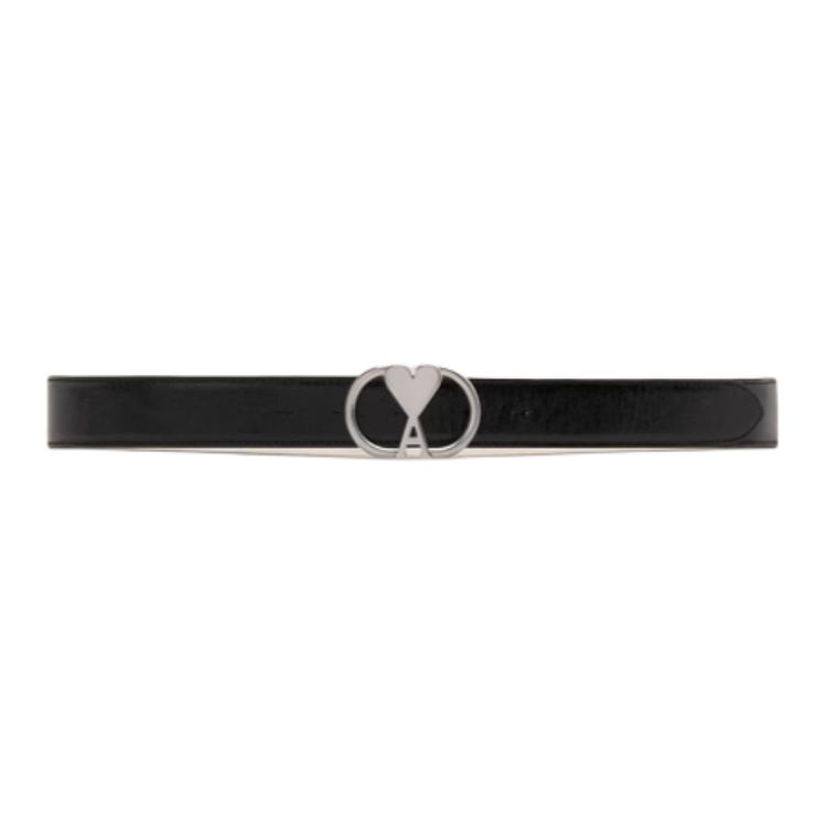 

AMIPARIS Кожаный ремень Ami Paris Ami De Coeur с пряжкой, Black
