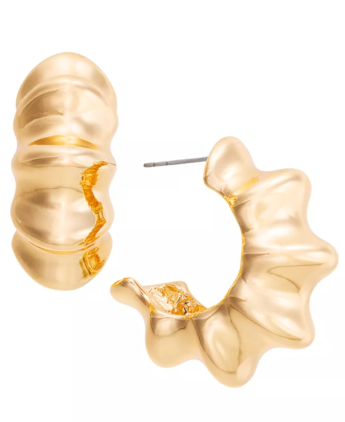 

Серьги-кольца средней волнистости C-Hoop, 1,29 дюйма I.N.C. International Concepts, золотой