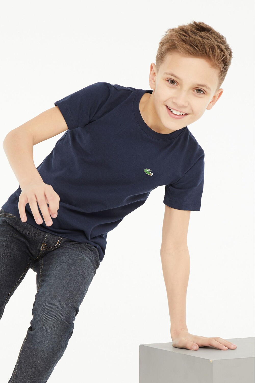 

Классическая детская спортивная футболка Lacoste, синий
