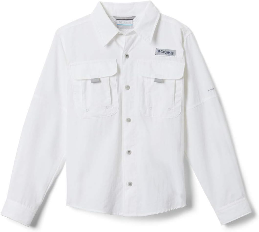 

Columbia Youth Boys PFG Bahama рубашка с длинным рукавом, White